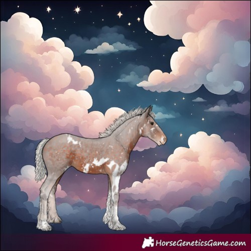 Horse Color:White Spotted Silver Brown Tobiano Skewed LP Spotted