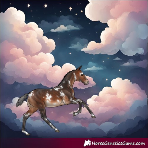 Horse Color:White Spotted Brown 