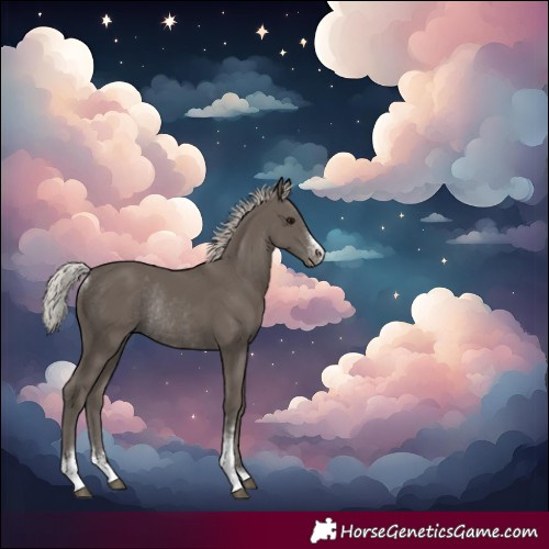 Horse Color:Silver Black Sabino Varnish Rabicano 
