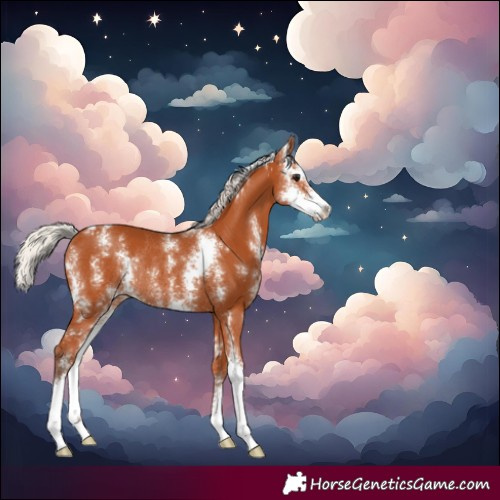 Horse Color:Silver Bay Sabino Varnish Rabicano 