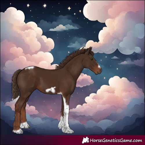 Horse Color:Liver Chestnut Tobiano Frame 