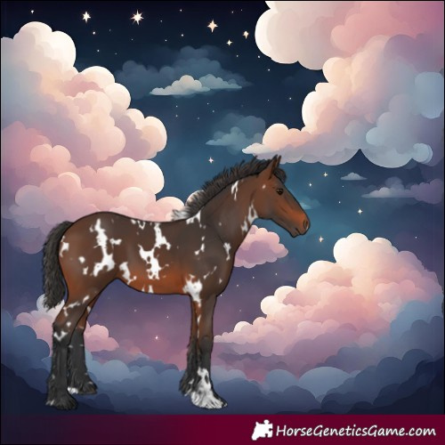 Horse Color:White Spotted Brown 