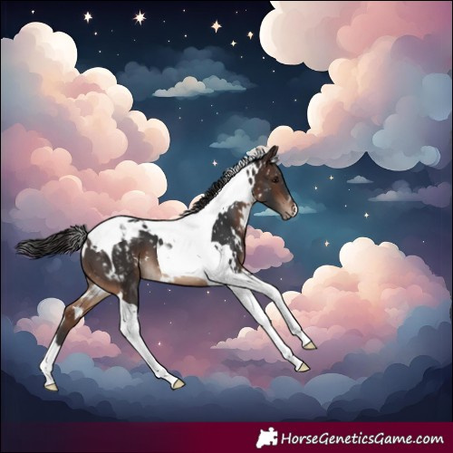 Horse Color:White Spotted Brown Tobiano Blanket