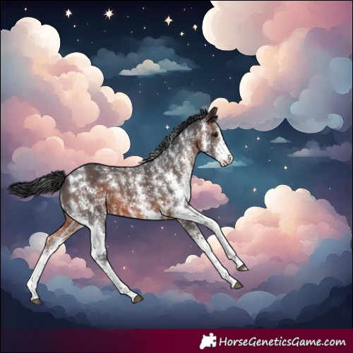 Horse Color:Brown Sabino Snowflake Varnish