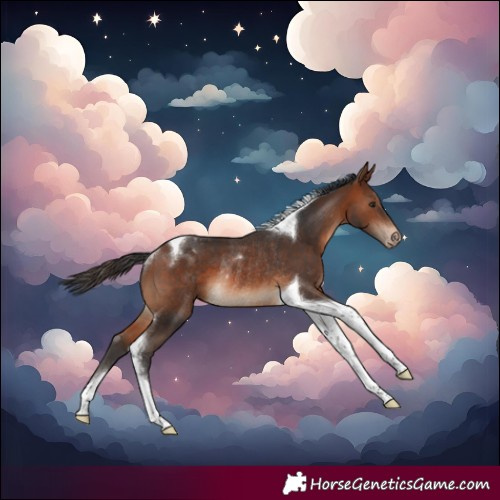 Horse Color:Brown Tobiano Varnish Rabicano 