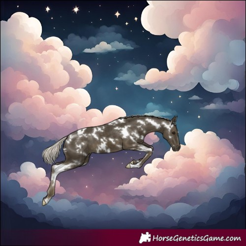 Horse Color:White Spotted Silver Smoky Black 