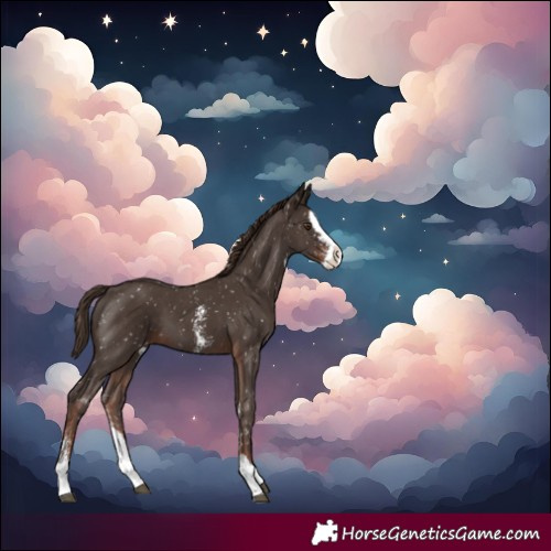 Horse Color:Liver Chestnut Sabino Splash Snowflake Varnish