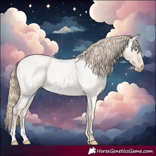 Horse Color:Smoky Creme Roan Dun 