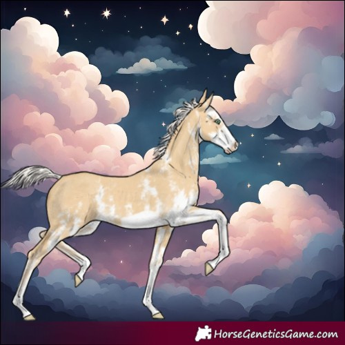 Horse Color:Silver Classic Cream Champagne Dun Sabino Splash Frame