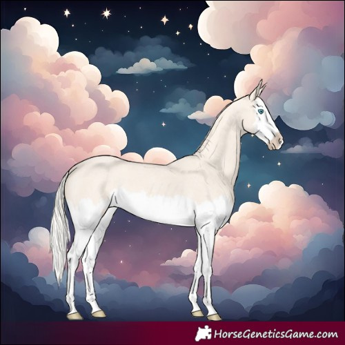Horse Color:Cremello Roan Splash  and Cremello Roan Splash 