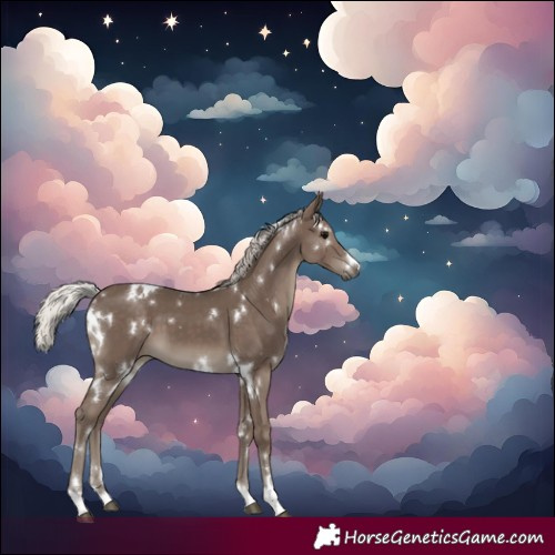 Horse Color:White Spotted Silver Black 