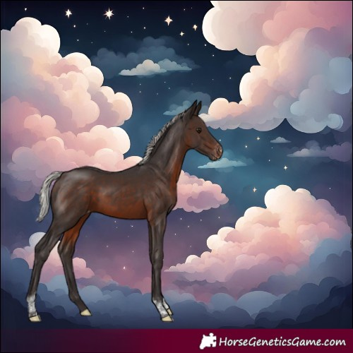 Horse Color:Silver Brown Tobiano Varnish 