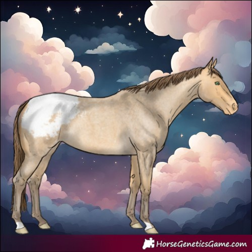 Horse Color:Amber Cream Champagne Roan Snowcap 