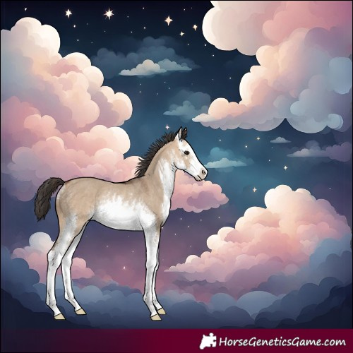 Horse Color:White Spotted Bay Dun Rabicano 