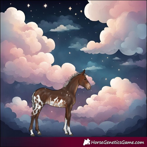 Horse Color:Silver Brown Tobiano Skewed LP Spotted