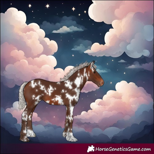 Horse Color:White Spotted Silver Bay Varnish 
