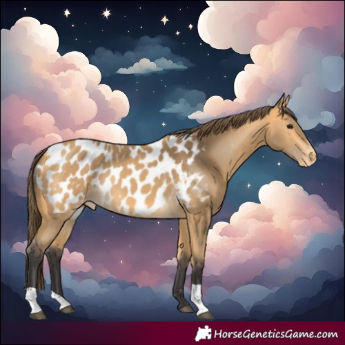 Horse Color:Buckskin Near Leopard