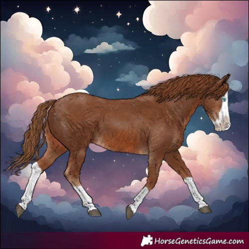 Horse Color:Chestnut Splash Varnish 