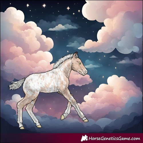Horse Color:Powder White White Spotted Gold Champagne Mushroom Blanket