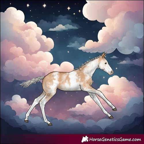 Horse Color:White Spotted Silver Bay Dun 