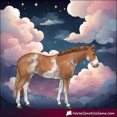 Horse Color:White Spotted Chestnut Frame 