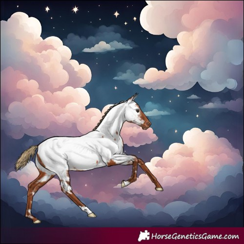 Horse Color:White Spotted Chestnut Near Fewspot Rabicano 