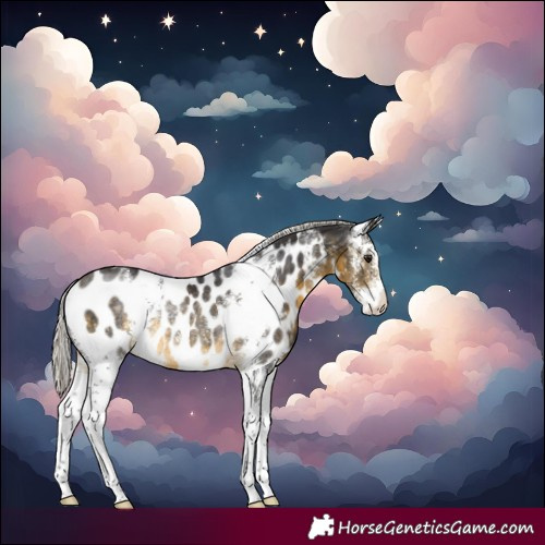 Horse Color:Silver Buckskin Sabino Near Leopard Rabicano