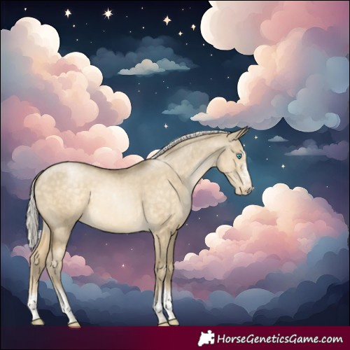Horse Color:Silver Buckskin Pearl Dun Sabino Tobiano Varnish Rabicano
