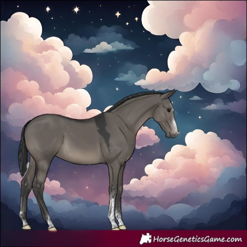 Horse Color:Grullo Sabino Tobiano 