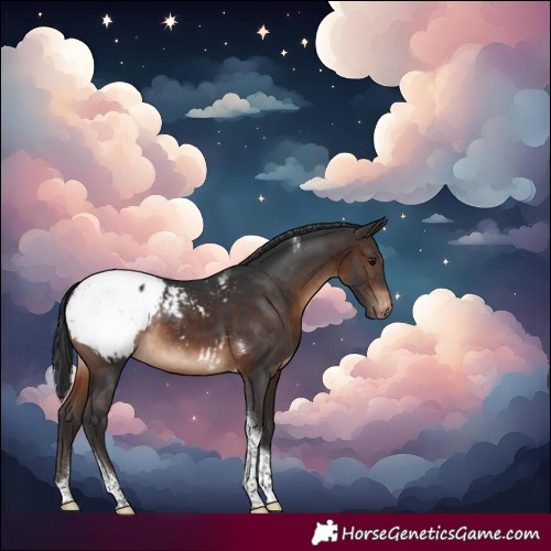 Horse Color:Brown Tobiano Snowcap Rabicano 
