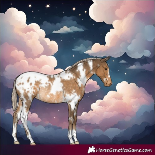 Horse Color:White Spotted Chocolate Palomino Blanket Rabicano 