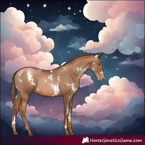 Horse Color:White Spotted Liver Chestnut Pearl