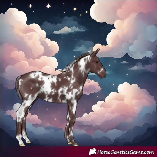 Horse Color:White Spotted Chocolate Black 