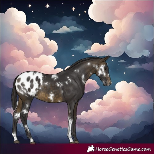 Horse Color:White Spotted Buckskin Tobiano Blanket Rabicano
