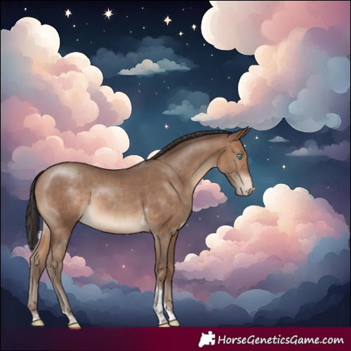 Horse Color:Sable Champagne Tobiano Varnish Rabicano