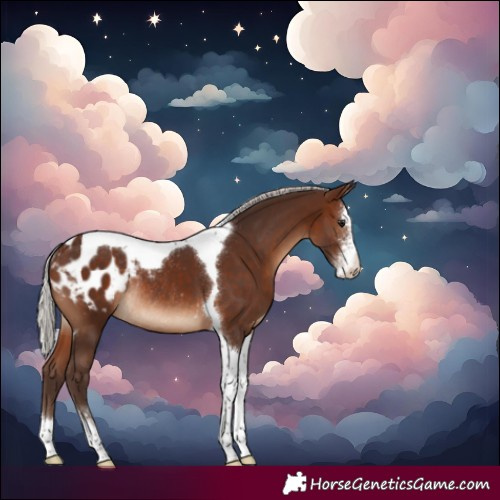 Horse Color:Silver Brown Sabino Tobiano Blanket Rabicano