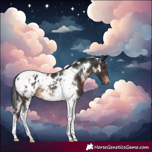 Horse Color:White Spotted Brown Tobiano Blanket