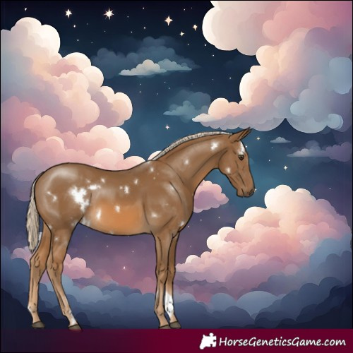 Horse Color:White Spotted Chocolate Palomino