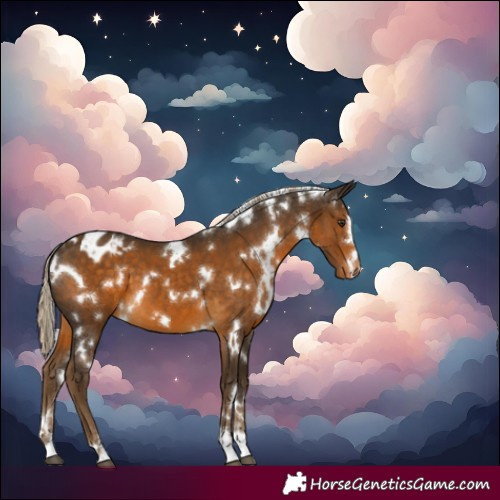 Horse Color:White Spotted Chocolate Palomino Varnish