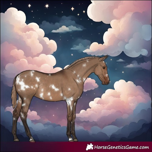 Horse Color:White Spotted Liver Red Dun Rabicano 