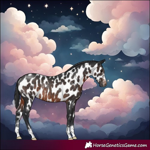 Horse Color:Brown Near Leopard Rabicano 