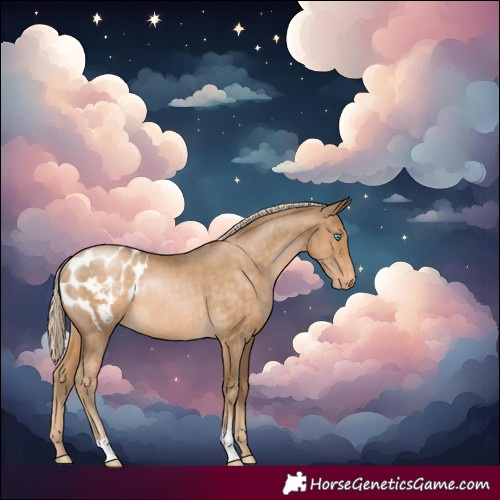 Horse Color:Chocolate Palomino Pearl Blanket Rabicano