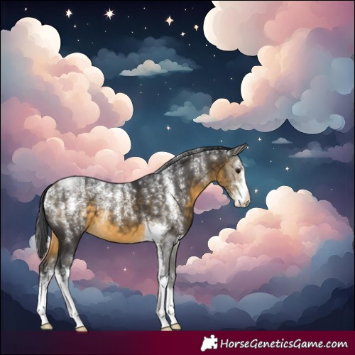 Horse Color:Powder White Buckskin Sabino