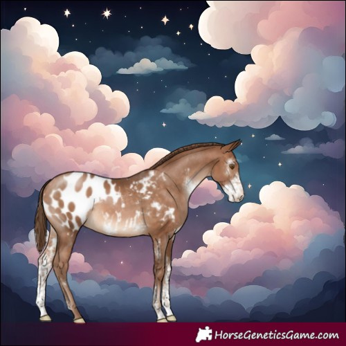 Horse Color:Brown Pearl Sabino Blanket Rabicano