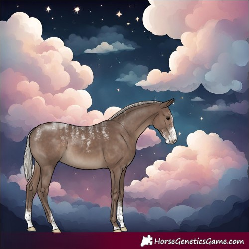 Horse Color:Powder White Silver Black Sabino Rabicano