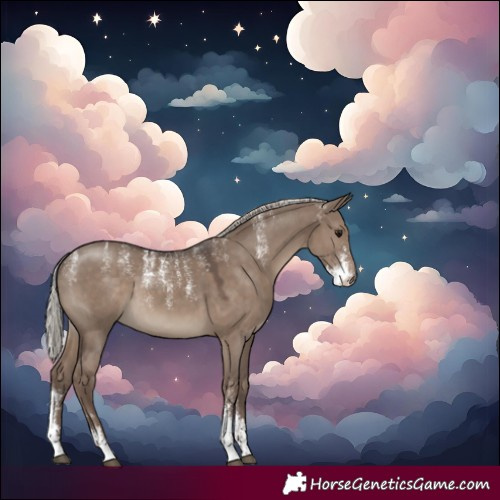 Horse Color:Powder White Silver Grullo Sabino 