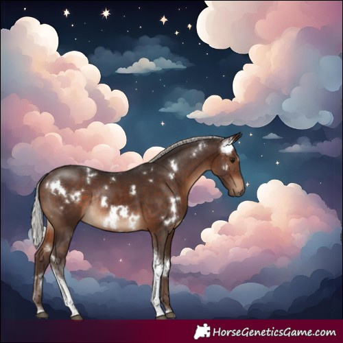 Horse Color:White Spotted Silver Bay Tobiano Rabicano 