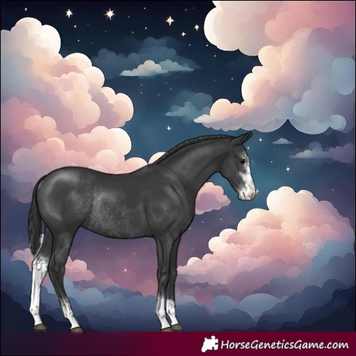 Horse Color:Black Sabino Rabicano 