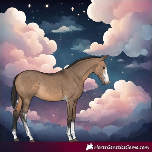 Horse Color:Brown Dun Sabino Tobiano Rabicano 
