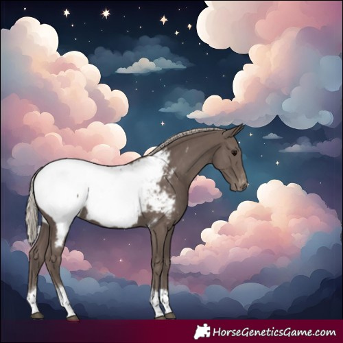 Horse Color:Silver Black Tobiano Near Fewspot Rabicano